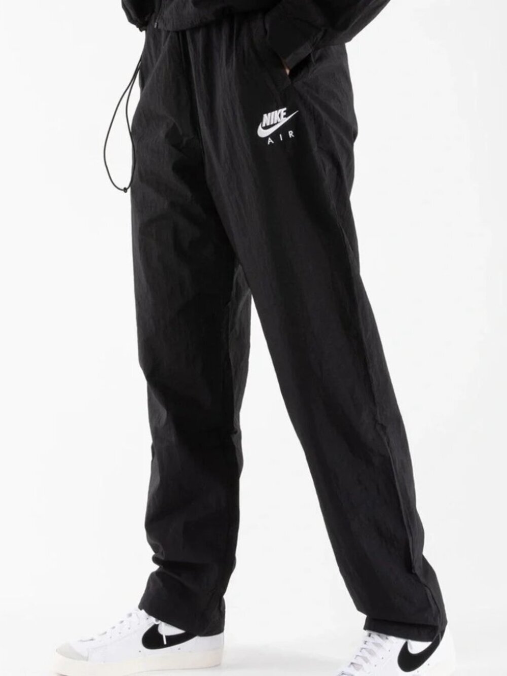 WOMENS NIKE AIR BLACK WOVEN PANTS SZ L